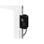 Testiera curva in legno massiccio, con porte di ricarica USB, in legno duro verniciato satinato