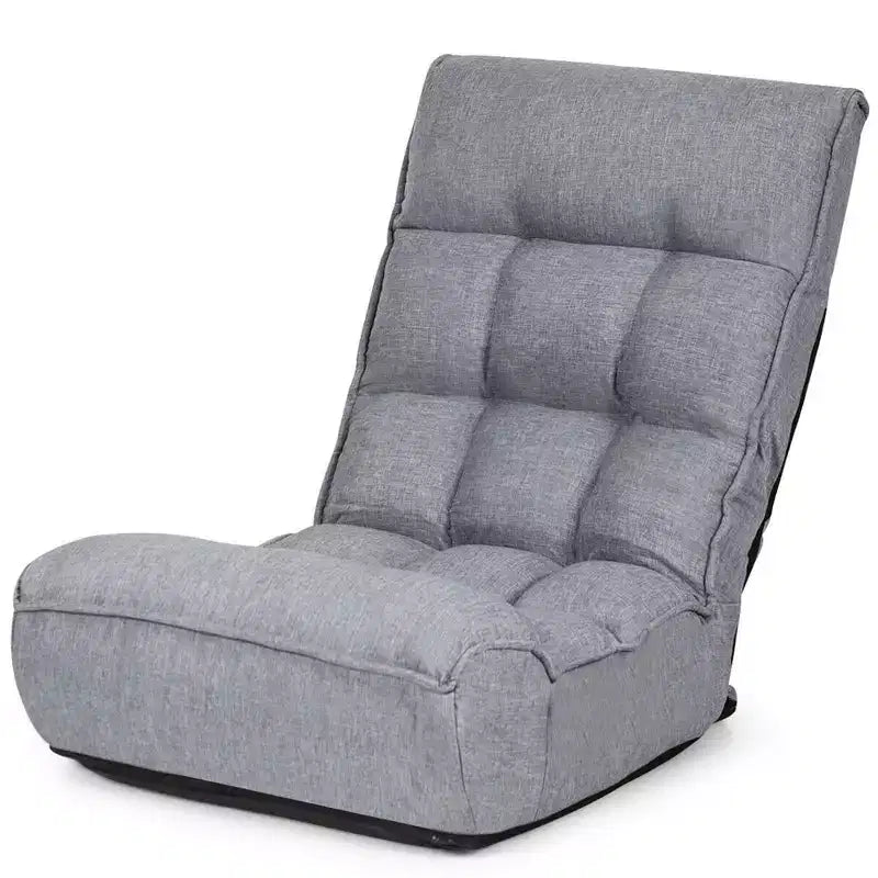 Sedia da pavimento pieghevole Costway a 4 posizioni "Lazy Sofa" con schienale e poggiatesta regolabili