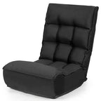 Sedia da pavimento pieghevole Costway a 4 posizioni "Lazy Sofa" con schienale e poggiatesta regolabili
