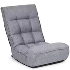Sedia da pavimento pieghevole Costway a 4 posizioni "Lazy Sofa" con schienale e poggiatesta regolabili