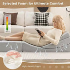 Costway Divano Letto Pieghevole 4 in 1, Poltrona Relax Futon per Pavimento, Singolo Grigio