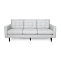 3-Seat Tufted Fabric Sofa with Track Arms & Plush Cushions