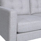 3-Seat Tufted Fabric Sofa with Track Arms & Plush Cushions