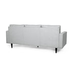 3-Seat Tufted Fabric Sofa with Track Arms & Plush Cushions