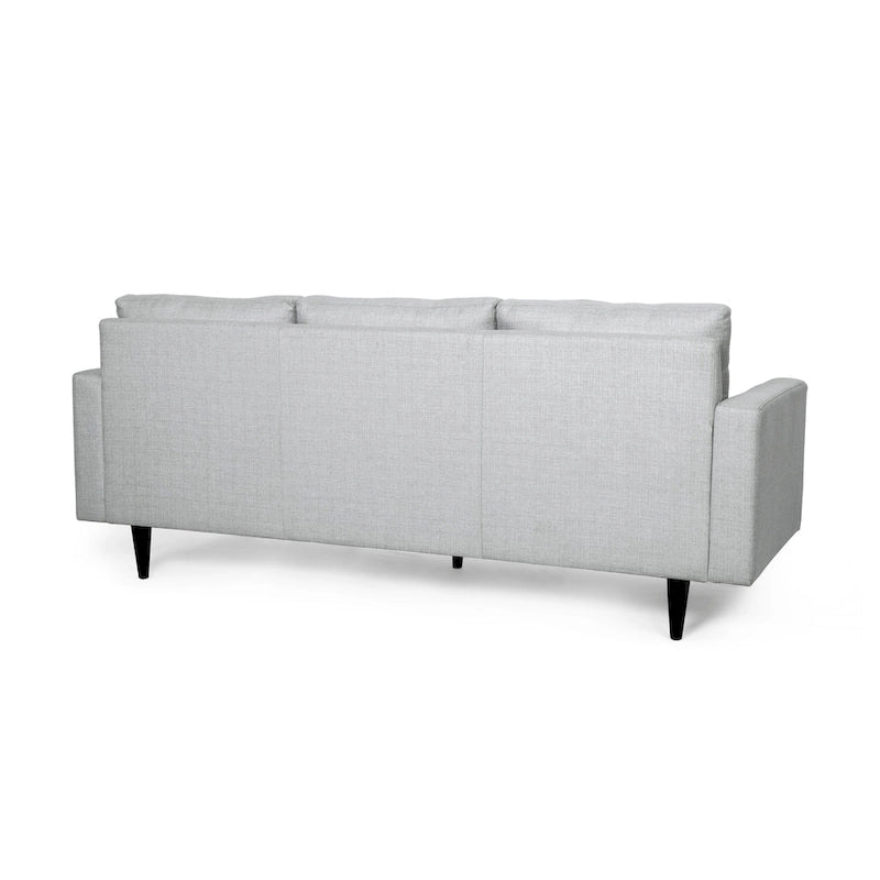 3-Seat Tufted Fabric Sofa with Track Arms & Plush Cushions