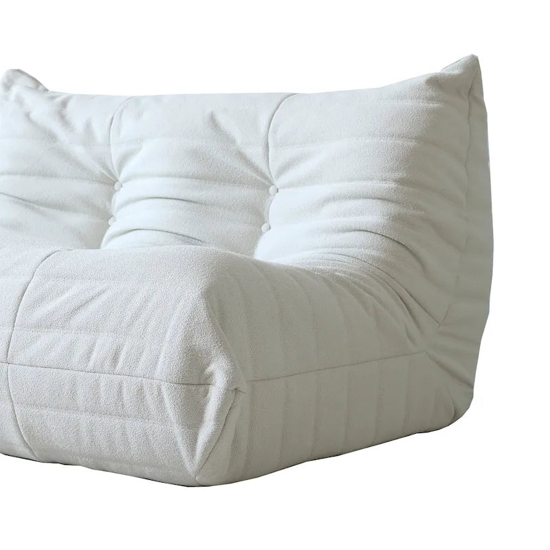 Teddy Fabric Lazy Sofa Sets for Bedroom Living Room,Comfortable Bean Bag Chair Floor Couch