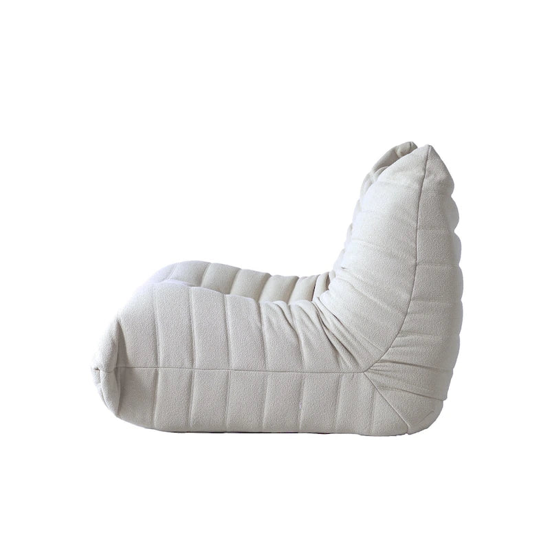 Teddy Fabric Lazy Sofa Sets for Bedroom Living Room,Comfortable Bean Bag Chair Floor Couch