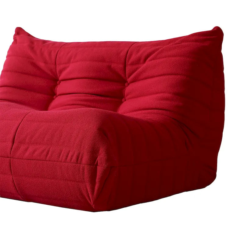 Teddy Fabric Lazy Sofa Sets for Bedroom Living Room,Comfortable Bean Bag Chair Floor Couch
