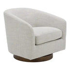 Modern Upholstered Swivel Barrel Chair for Living Room