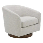 Modern Upholstered Swivel Barrel Chair for Living Room