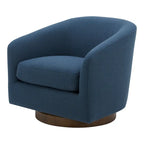 Modern Upholstered Swivel Barrel Chair for Living Room