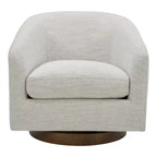 Modern Upholstered Swivel Barrel Chair for Living Room