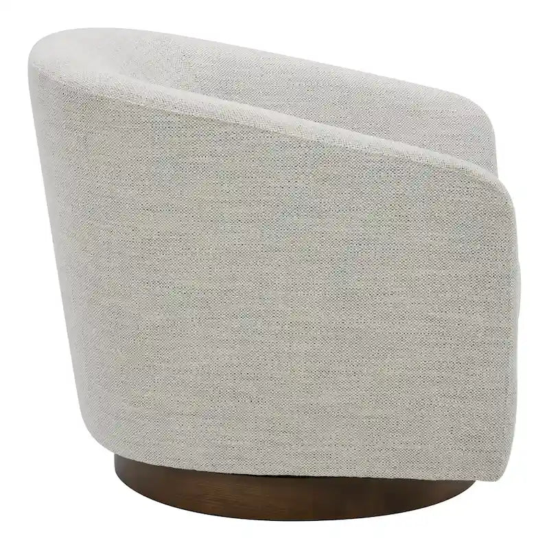 Modern Upholstered Swivel Barrel Chair for Living Room