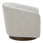 Modern Upholstered Swivel Barrel Chair for Living Room