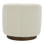 Modern Upholstered Swivel Barrel Chair for Living Room