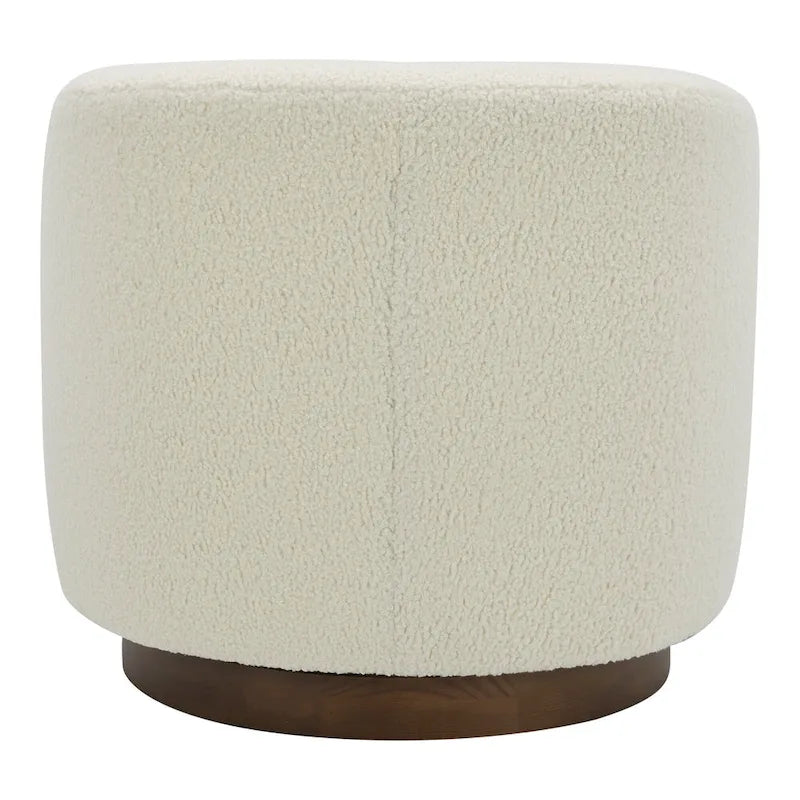 Modern Upholstered Swivel Barrel Chair for Living Room