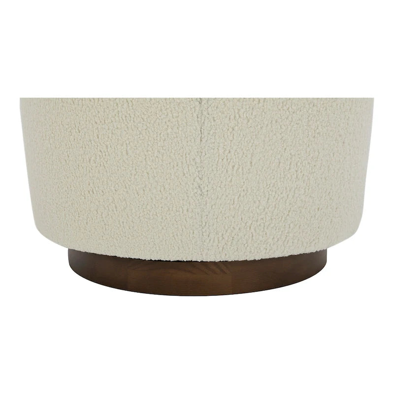 Modern Upholstered Swivel Barrel Chair for Living Room
