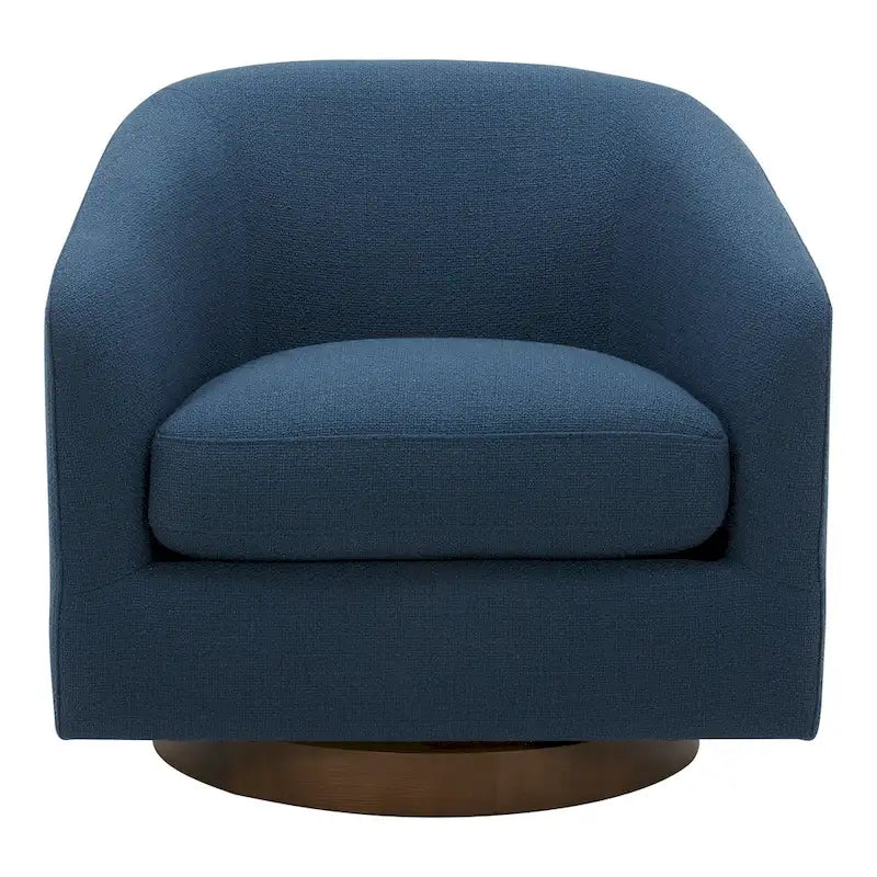 Modern Upholstered Swivel Barrel Chair for Living Room