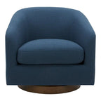 Modern Upholstered Swivel Barrel Chair for Living Room