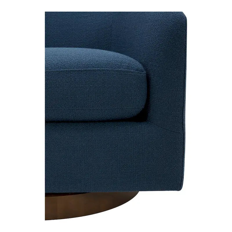 Modern Upholstered Swivel Barrel Chair for Living Room