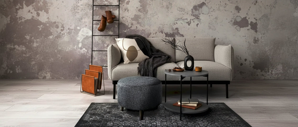 MJL Furniture Sophia Text2Olivia Round Upholstered Ottoman
