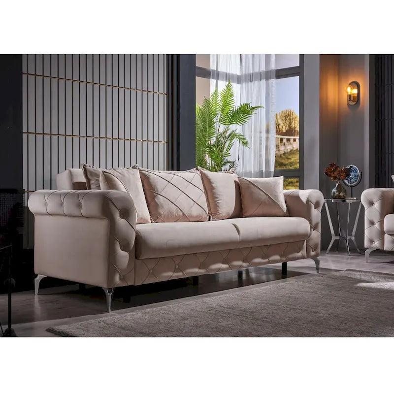 2-Piece Traditional Sofa & Loveseat Living Room Set