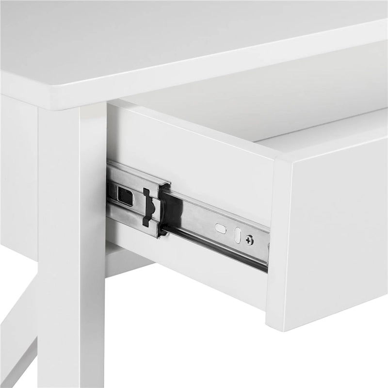 Wooden Entryway Console Table with Power Outlet, Drawer and 2-Layer Shelves