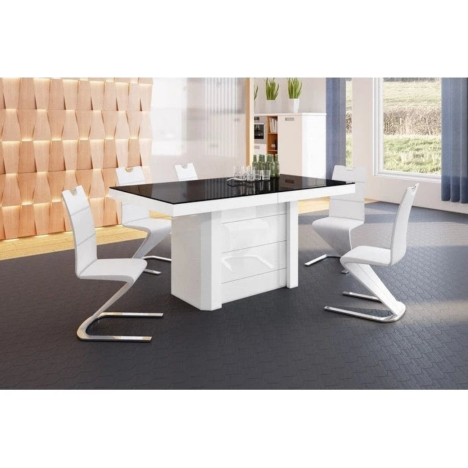 Extendable High-Gloss Modern Dining Table | Seats up to 12