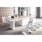 Extendable High-Gloss Modern Dining Table | Seats up to 12
