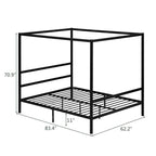 Black Mosquito Net Bed