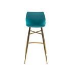 PU Leather Bar Stools with Gold Chrome Legs, Set of 2