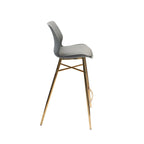 PU Leather Bar Stools with Gold Chrome Legs, Set of 2