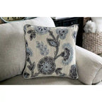 Transitional Ivory Fabric 2-Piece Sofa & Loveseat Living Room Set