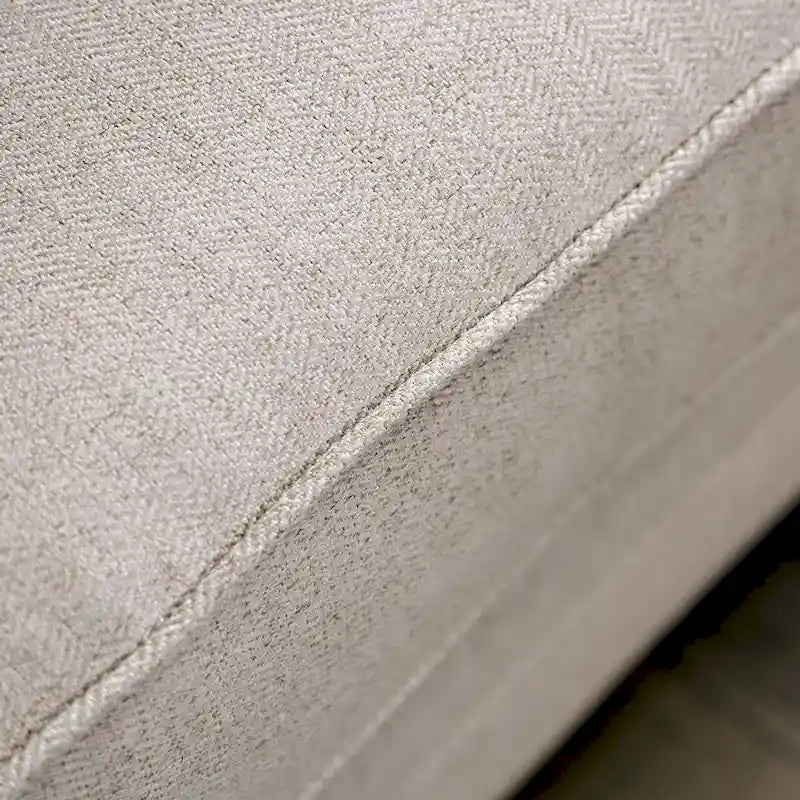 Transitional Ivory Fabric 2-Piece Sofa & Loveseat Living Room Set