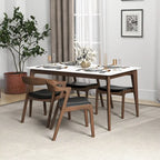 Mid-Century Modern Dining Chair with Solid Wood Frame, Set of 2