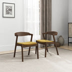 Mid-Century Modern Dining Chair with Solid Wood Frame, Set of 2
