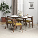Mid-Century Modern Dining Chair with Solid Wood Frame, Set of 2
