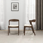 Mid-Century Modern Dining Chair with Solid Wood Frame, Set of 2
