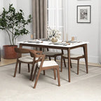 Mid-Century Modern Dining Chair with Solid Wood Frame, Set of 2