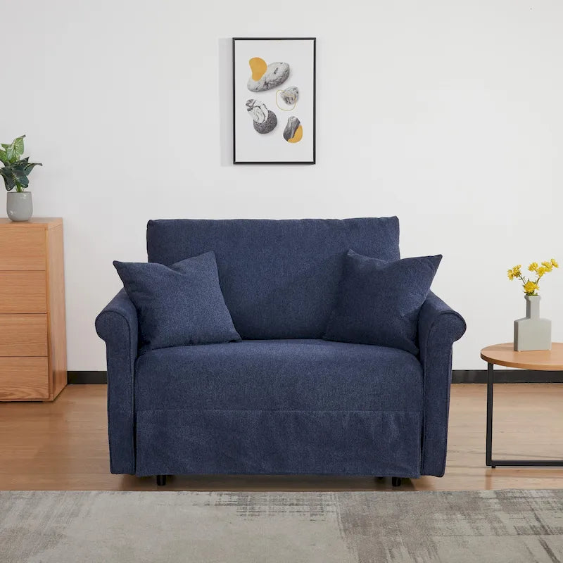 Convertible Chair to Chaise Lounge or Twin Bed for Small Spaces