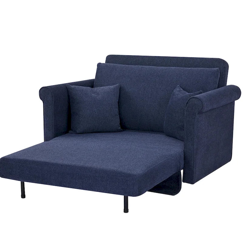 Convertible Chair to Chaise Lounge or Twin Bed for Small Spaces