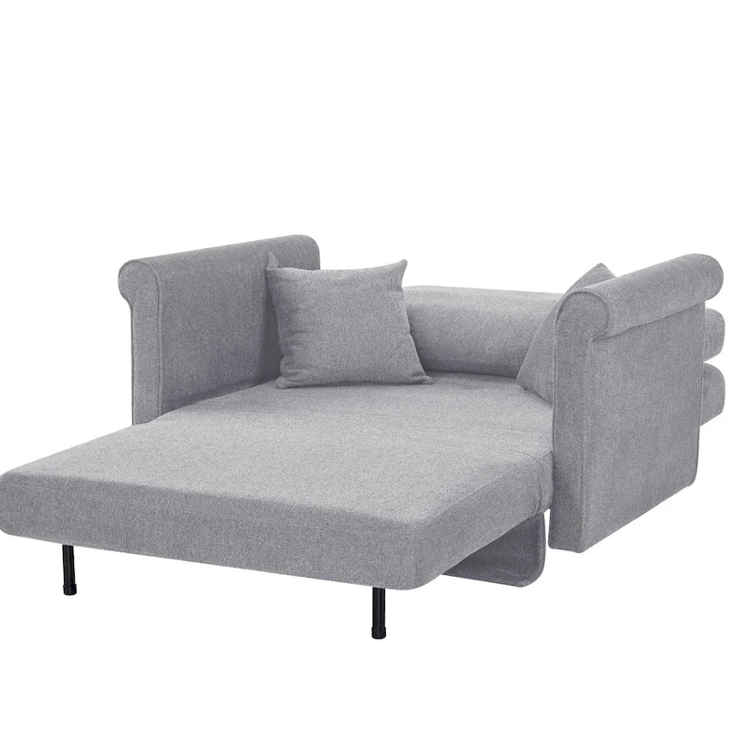 Convertible Chair to Chaise Lounge or Twin Bed for Small Spaces