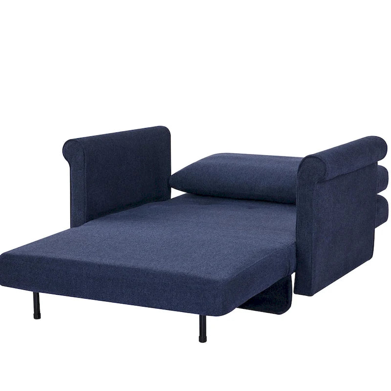 Convertible Chair to Chaise Lounge or Twin Bed for Small Spaces