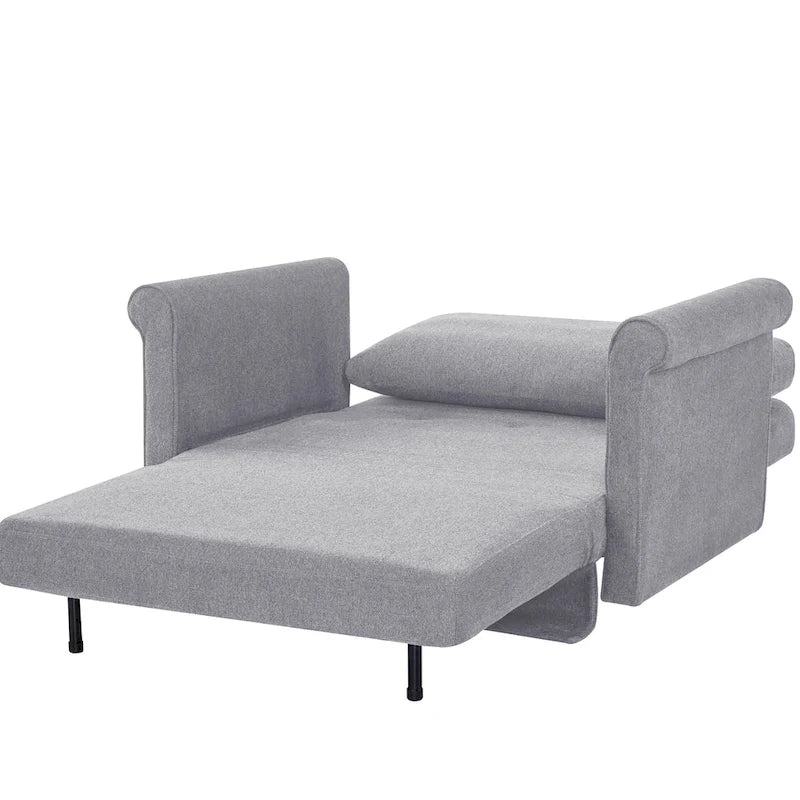 Convertible Chair to Chaise Lounge or Twin Bed for Small Spaces