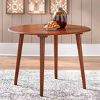 Round Dining Table with Sturdy Pedestal Base