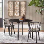 Round Dining Table with Sturdy Pedestal Base