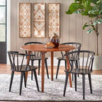 Round Dining Table with Sturdy Pedestal Base