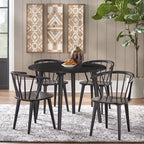 Round Dining Table with Sturdy Pedestal Base
