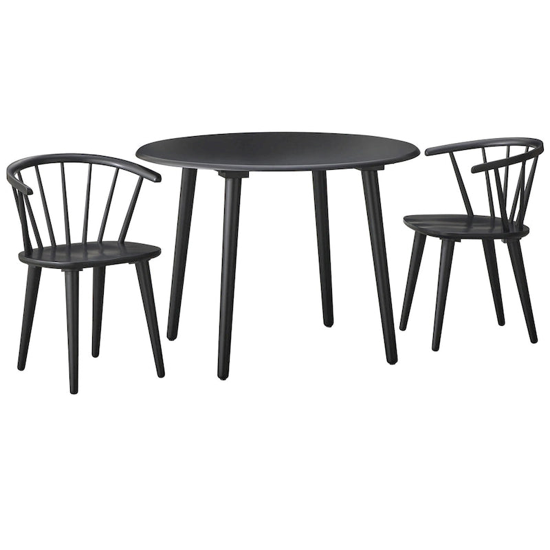 Round Dining Table with Sturdy Pedestal Base