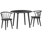 Round Dining Table with Sturdy Pedestal Base